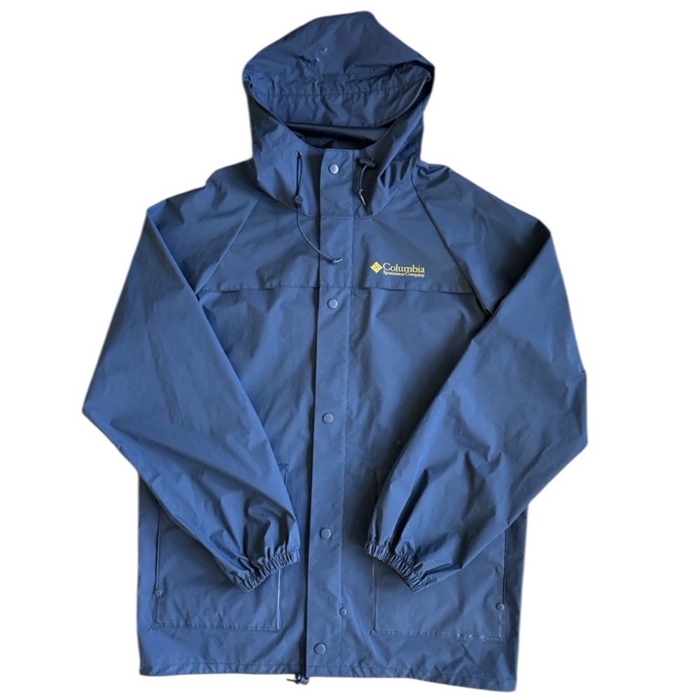 Columbia Men’s Waterproof Windproof Mid-length Jacket sz Small in Midnight Blue
